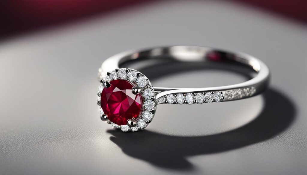 ruby engagement ring